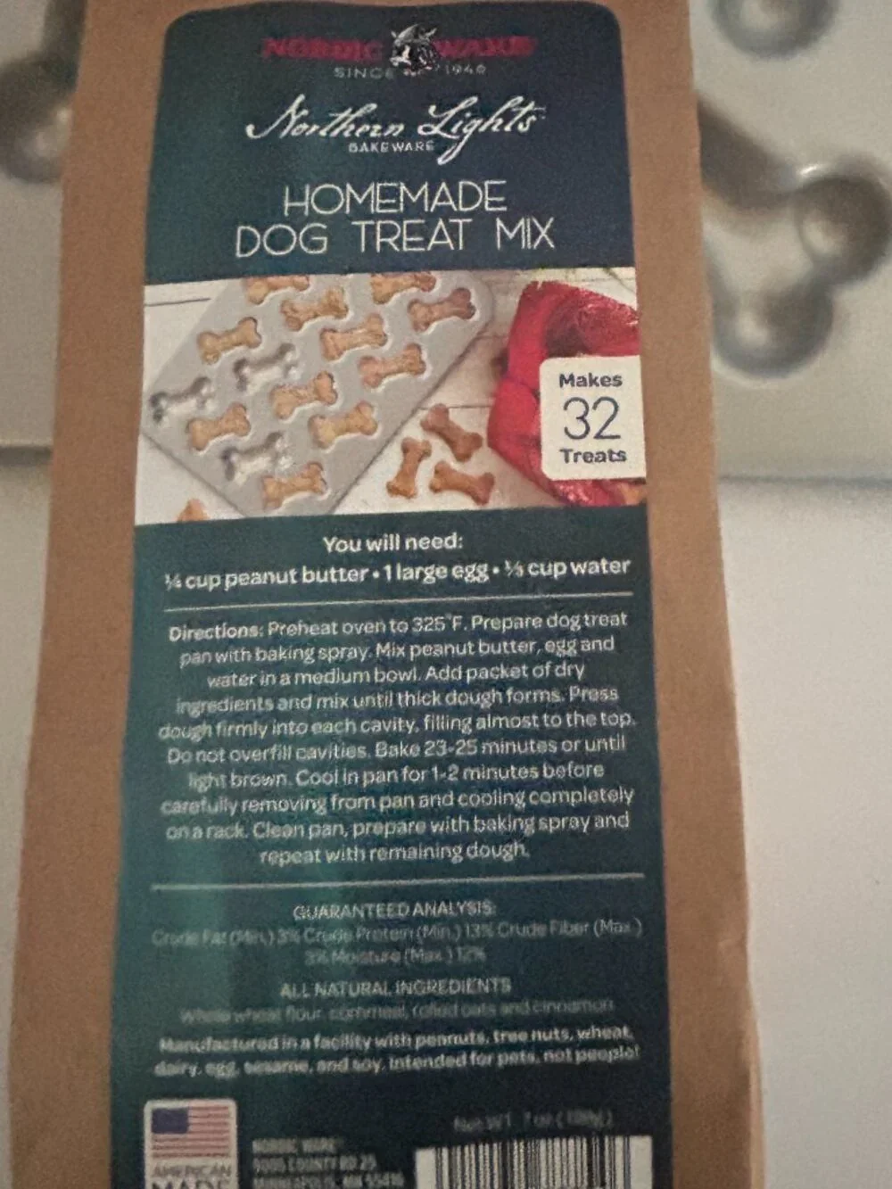 Nordic Ware Homemade Dog Treat Baking Pan Bone Mold Kit-NEW